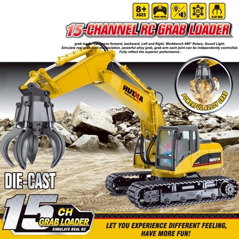Huina 1571 Remote control Grabber Excavator (2026 Model) — view 6
