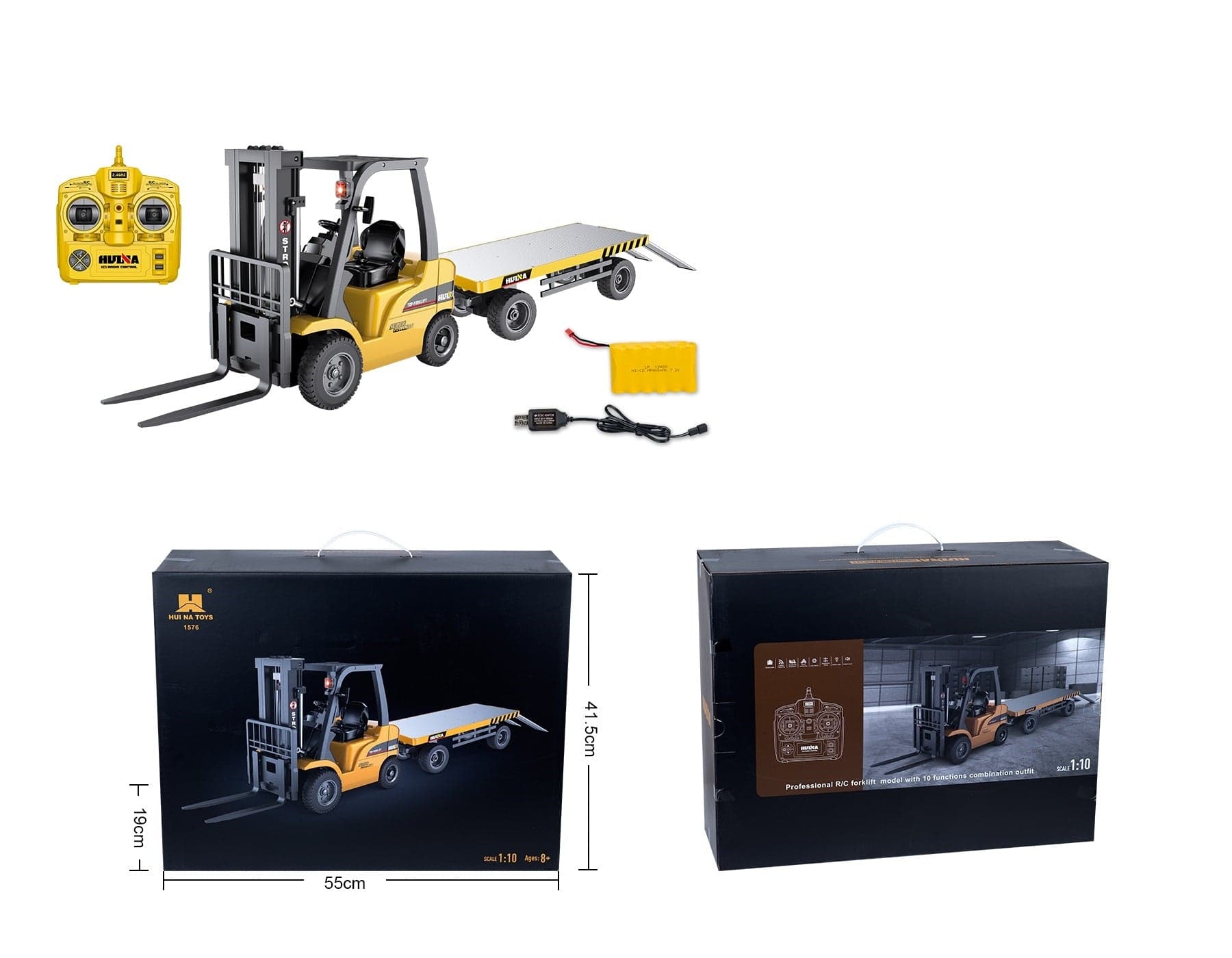 Huina 1576 RC Forklift with Flatbed 1:10 — view 8