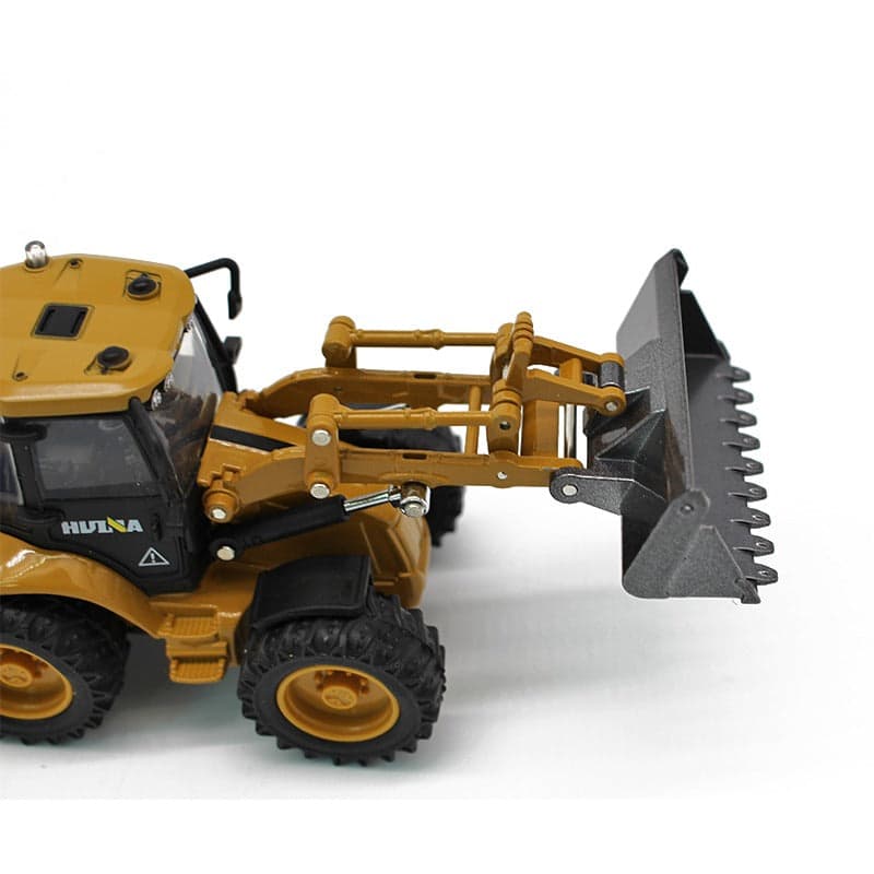 Huina 1:50 Alloy Backhoe Loader Static — view 3