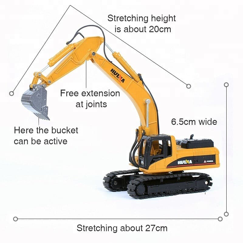 Huina 1710 1:50 Diecast Excavator — view 3