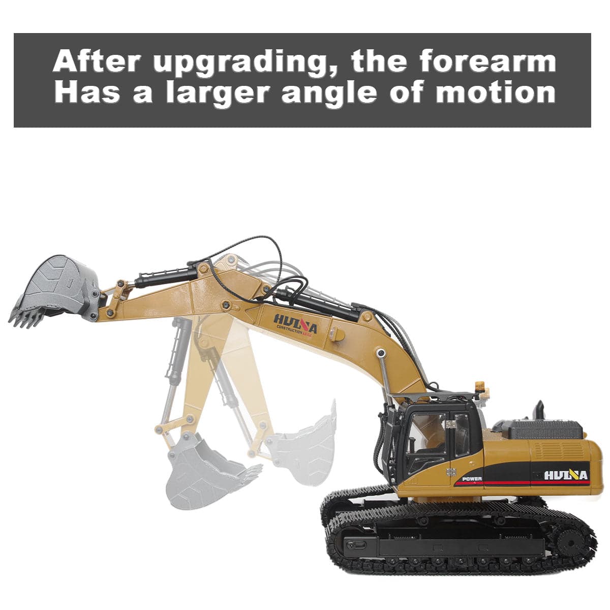 Huina 1580 1:14 All Metal Remote Control Excavator V5 (2026 Model) — view 2