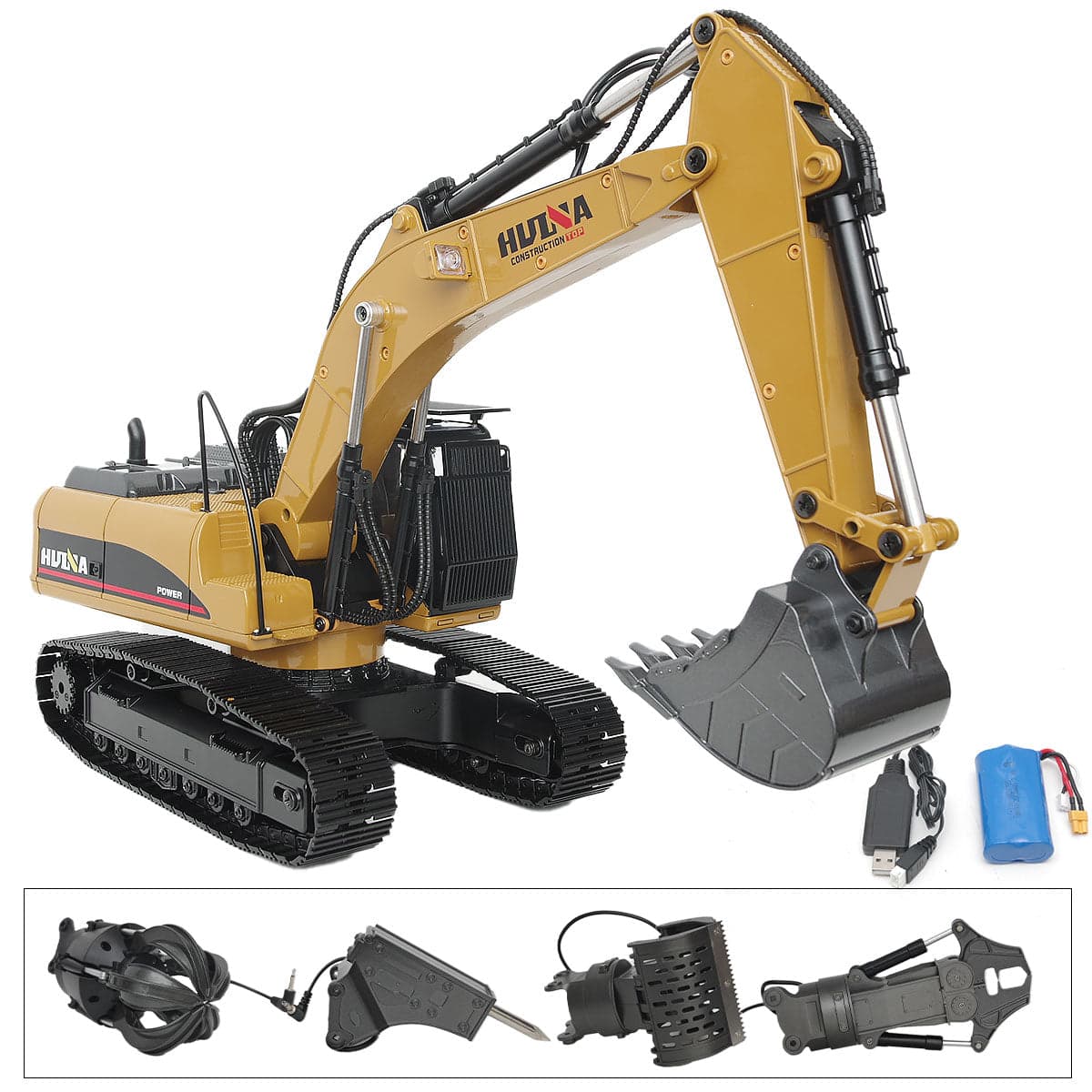 Huina 1580 1:14 All Metal Remote Control Excavator V5 (2026 Model) — view 4