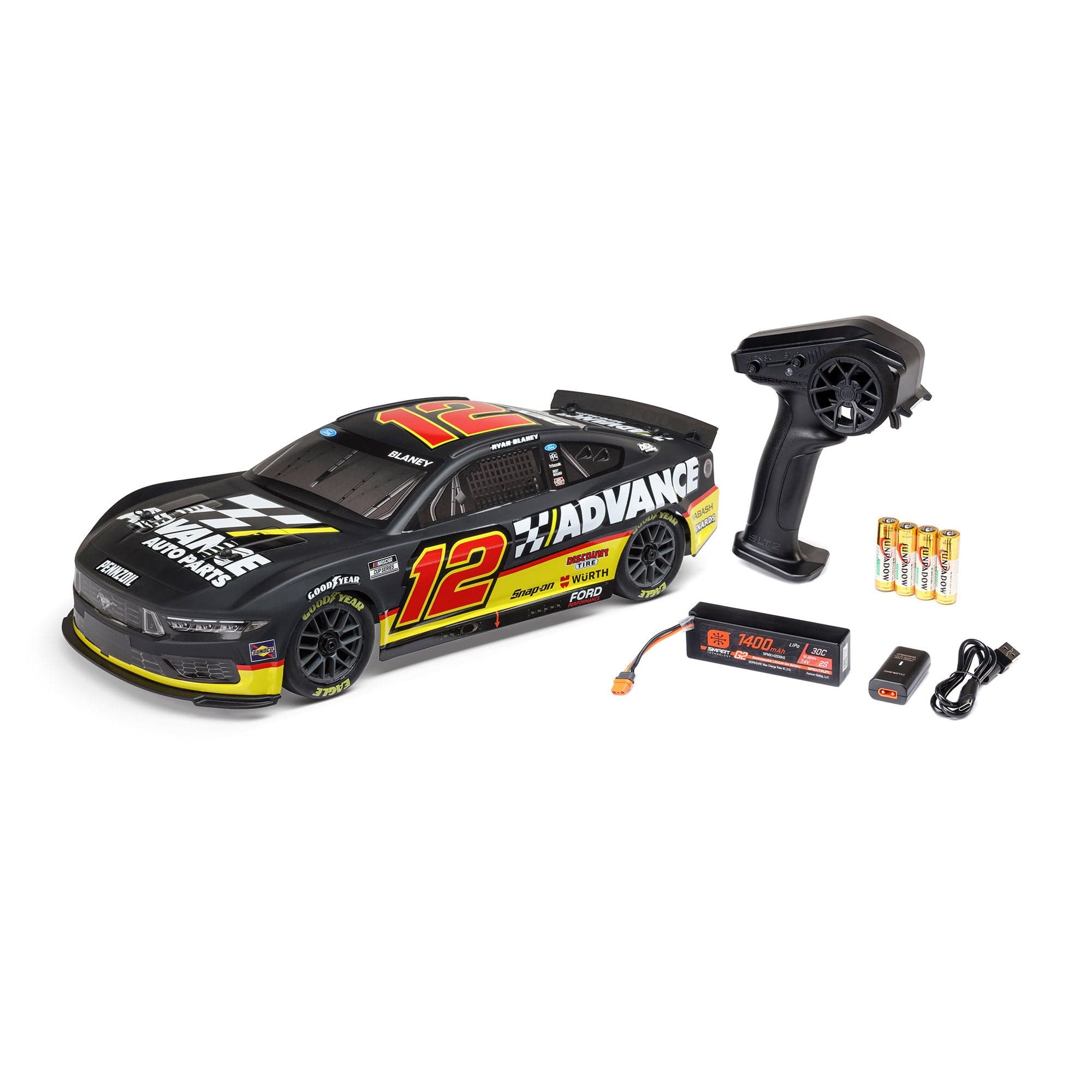 Losi NASCAR Ford Mustang 1:12 Stock Car RTR 2025