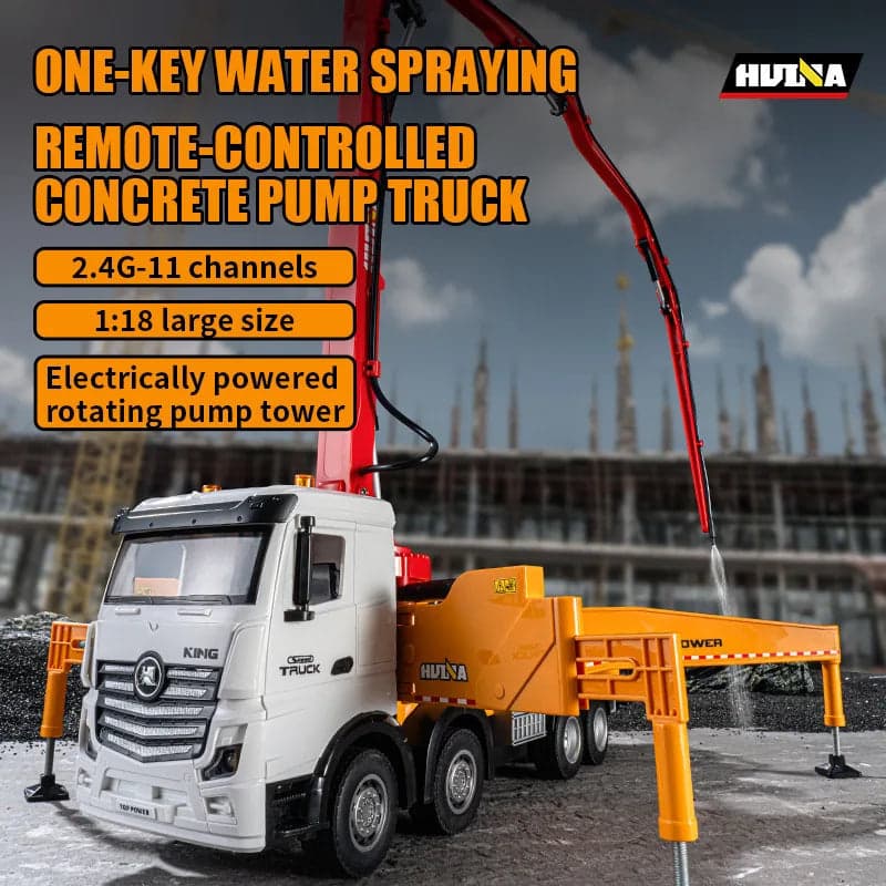 Huina 1381 1:18 RC Cement Pump Truck — view 4